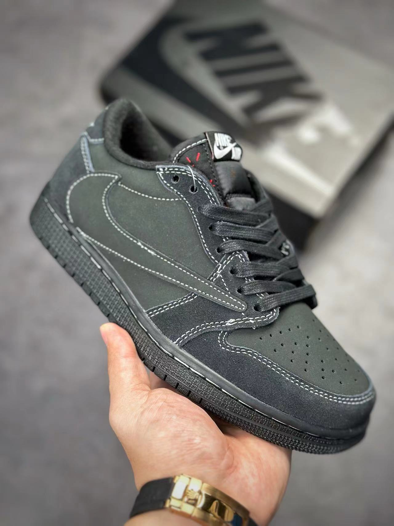 AJ1 Low Travis Scott Black Phantom