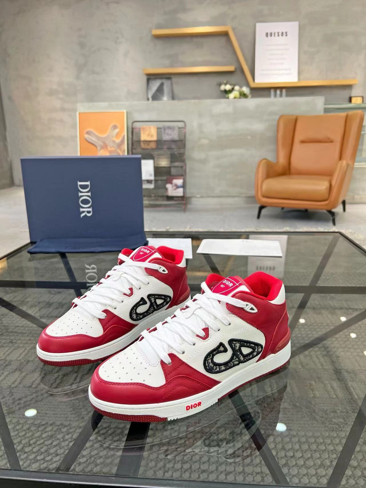 B57 Mid-Top Red and White