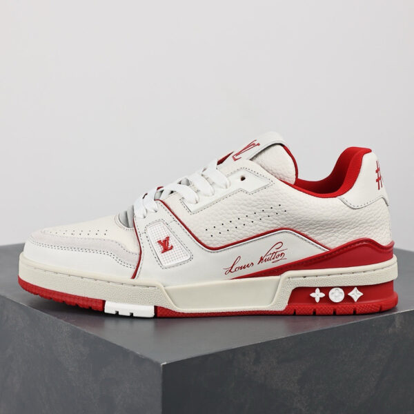 LV Trainers #54 Signature White Red