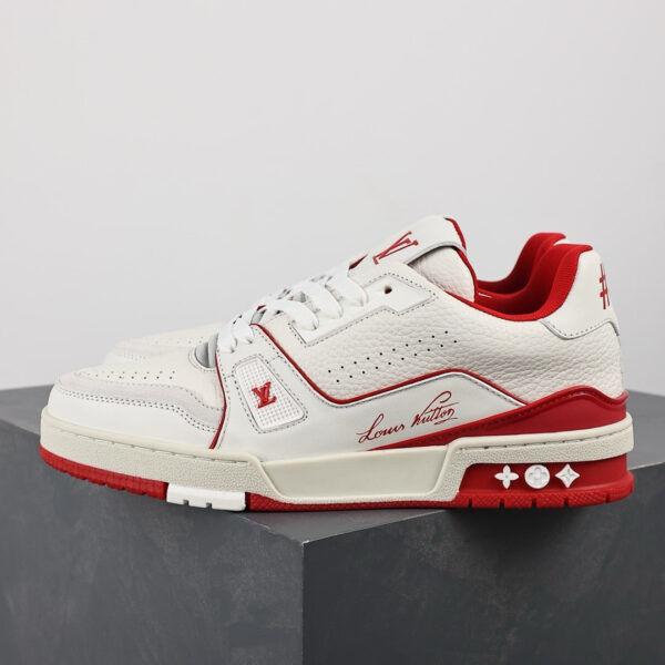 LV Trainers #54 Signature White Red