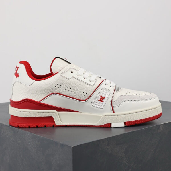 LV Trainers #54 Signature White Red