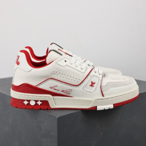 LV Trainers #54 Signature White Red
