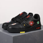 LV Trainers #54 x Yayoi Kusama Black