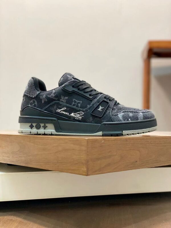 LV Trainers Black Denim