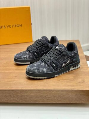 LV Trainers Black Denim