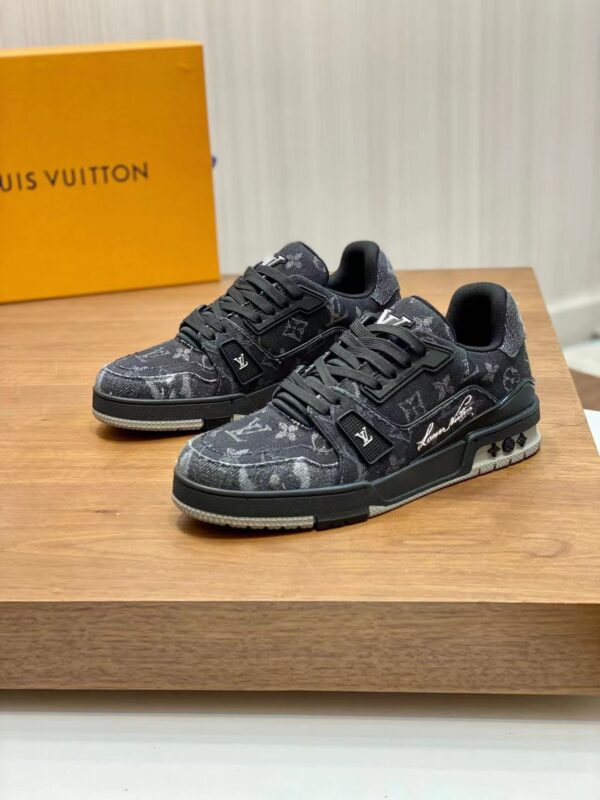 LV Trainers Black Denim