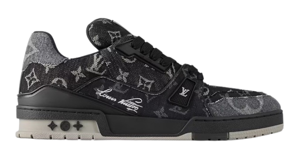 LV Trainers Black Denim