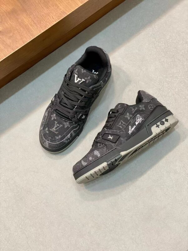 LV Trainers Black Denim