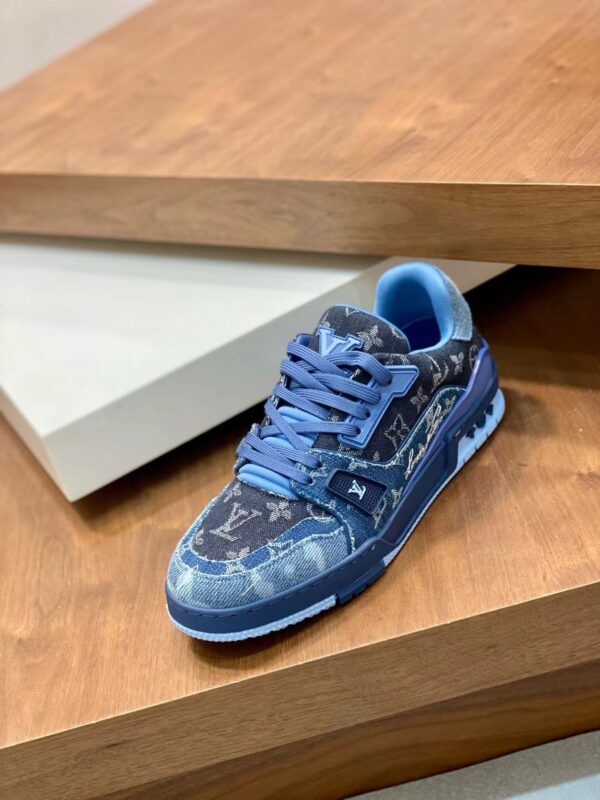 LV Trainers Blue Denim
