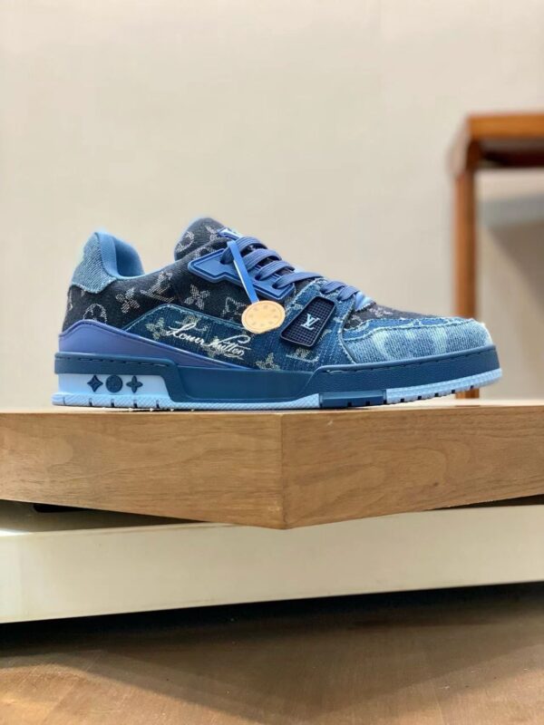 LV Trainers Blue Denim
