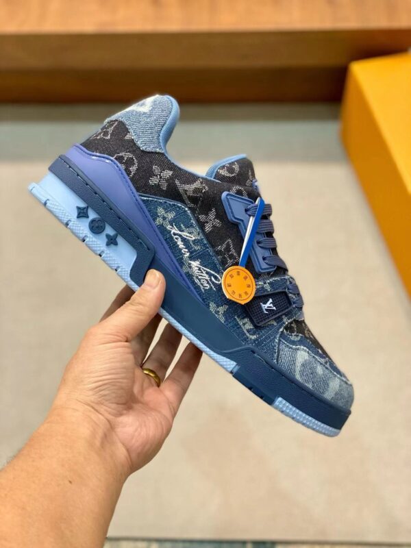 LV Trainers Blue Denim