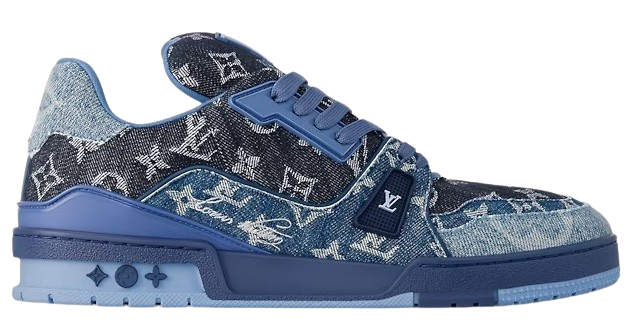 LV Trainers Blue Denim
