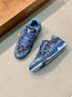 LV Trainers Blue Denim