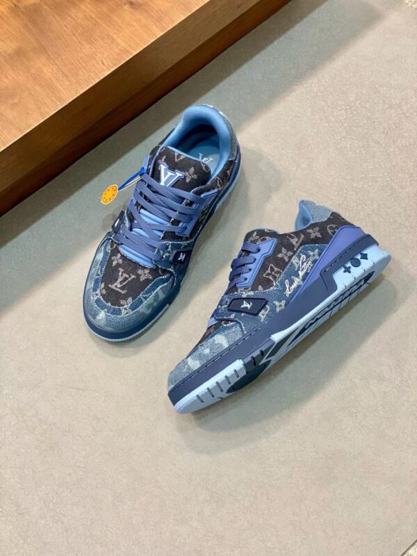 LV Trainers Blue Denim