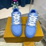 LV Trainers Blue Embossed Monogram