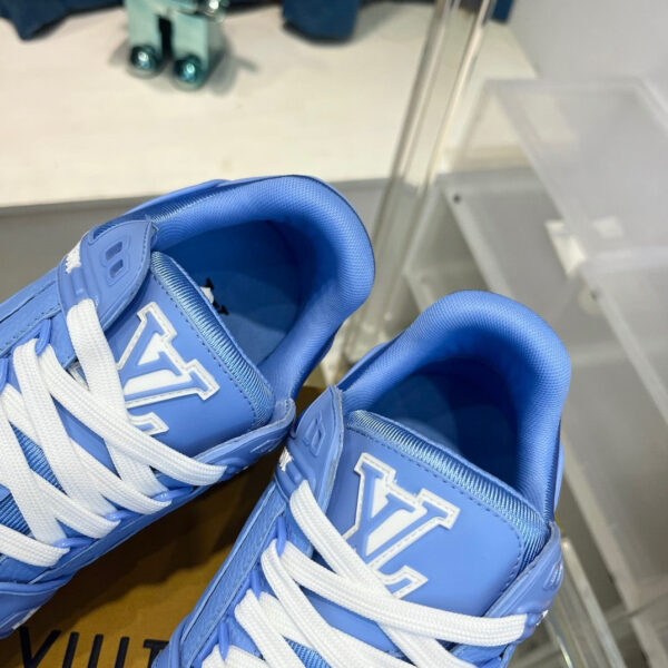 LV Trainers Blue Embossed Monogram