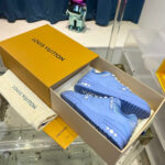 LV Trainers Blue Embossed Monogram
