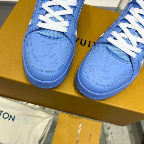 LV Trainers Blue Embossed Monogram