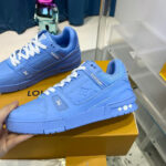 LV Trainers Blue Embossed Monogram