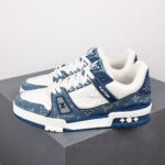 LV Trainers Monogram Denim Blue