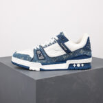 LV Trainers Monogram Denim Blue