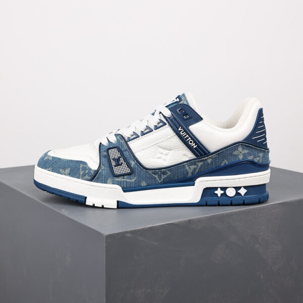 LV Trainers Monogram Denim Blue