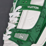 LV Trainers Monogram Denim Green