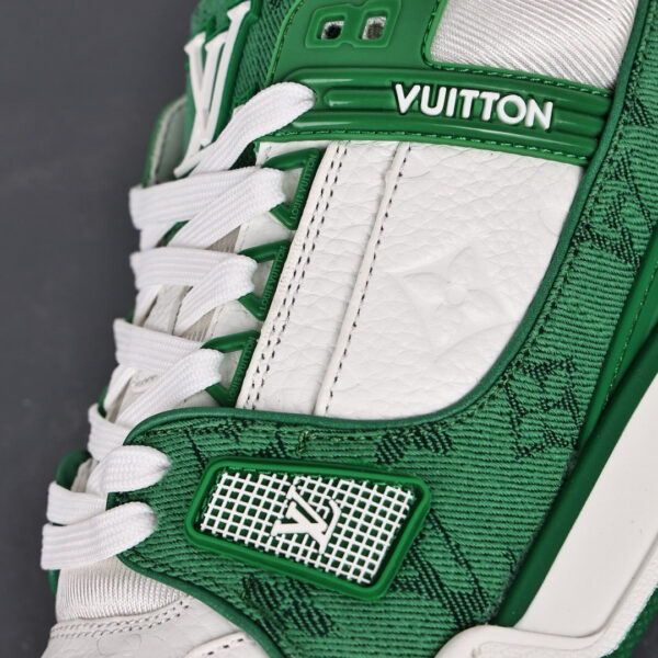 LV Trainers Monogram Denim Green