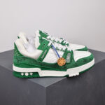 LV Trainers Monogram Denim Green