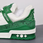 LV Trainers Monogram Denim Green