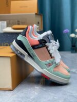 LV Trainers Orange Sage