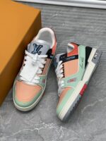 LV Trainers Orange Sage