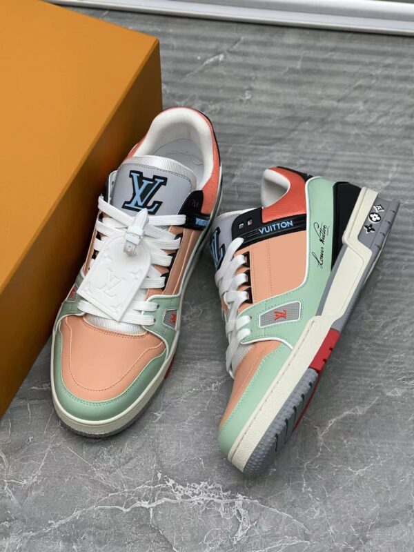LV Trainers Orange Sage