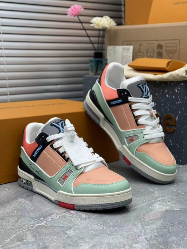 LV Trainers Orange Sage