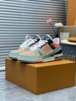 LV Trainers Orange Sage