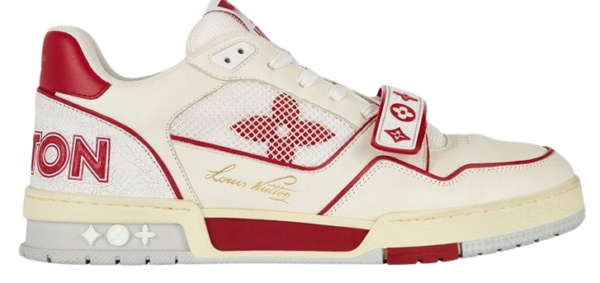 LV Trainers Velcro Strap Mesh Red