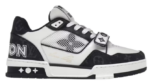 LV Trainers Velcro Strap Monogram Denim Black