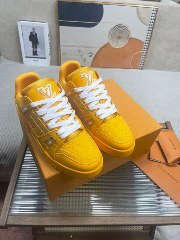 LV Trainers Yellow Embossed Monogram