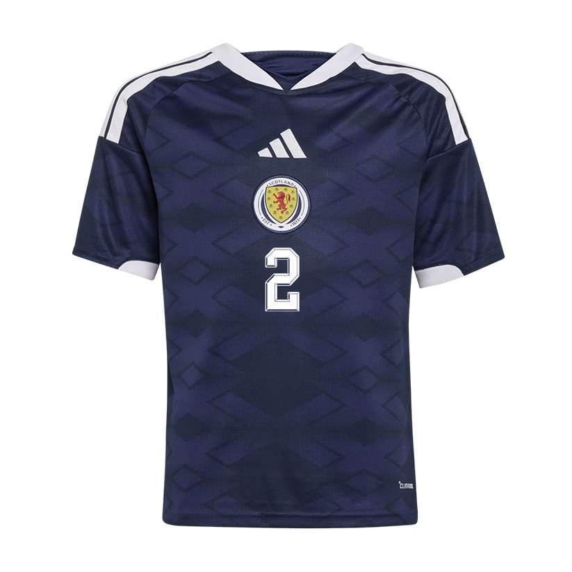 Aaron Hickey 2 Youth Scotland National Team 2026 Home Jersey - Navy - Jersey Teams