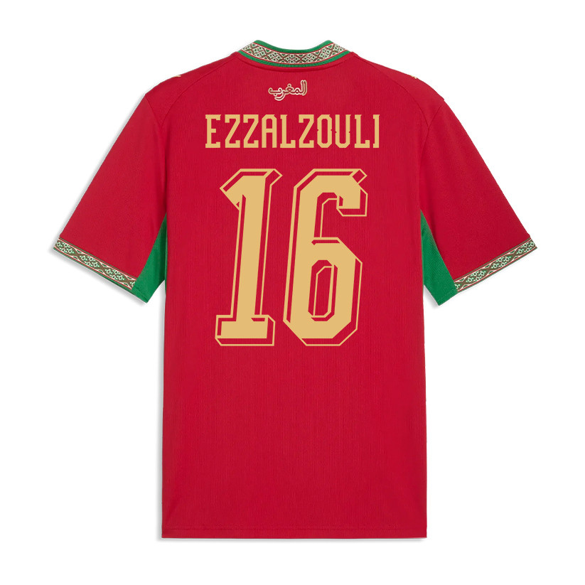 Abde Ezzalzouli 16 Morocco National Team 2026 Home Jersey - Red, Men - Jersey Teams