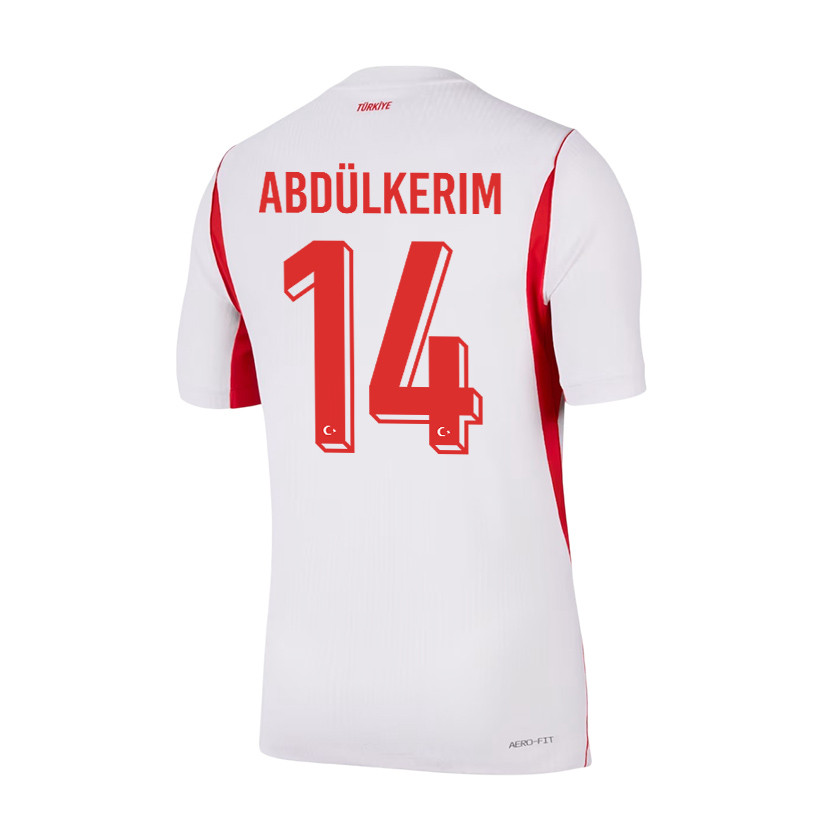 Abdulkerim Bardakci 14 Turkey National Team 2026 Away Jersey - White, Men - Jersey Teams