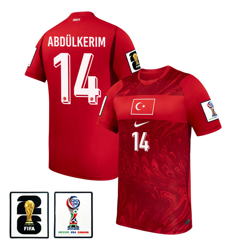 Abdulkerim Bardakci 14 Turkey National Team 2026 Home Jersey - Red, Men - Jersey Teams
