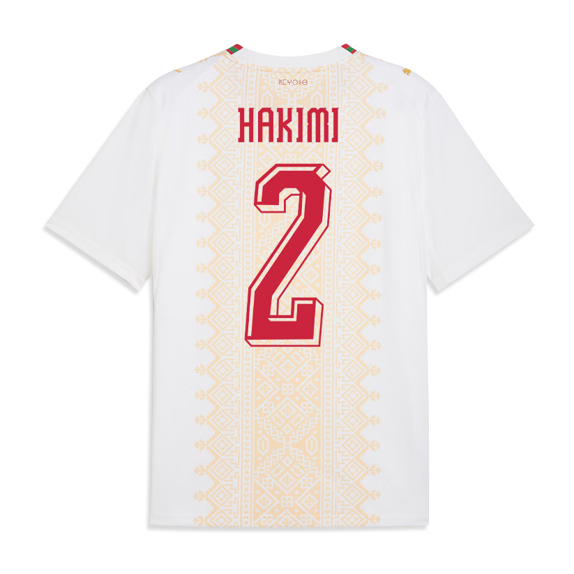 Achraf Hakimi 2 Morocco National Team 2026 Away Jersey - White, Men - Jersey Teams