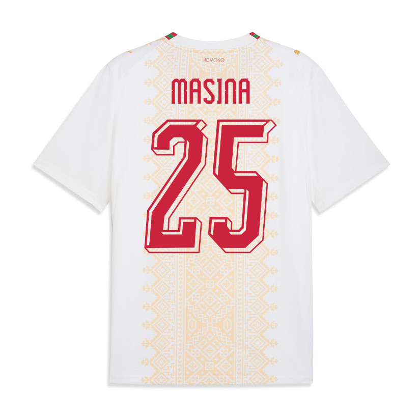 Adam Masina 25 Morocco National Team 2026 Away Jersey - White, Men - Jersey Teams