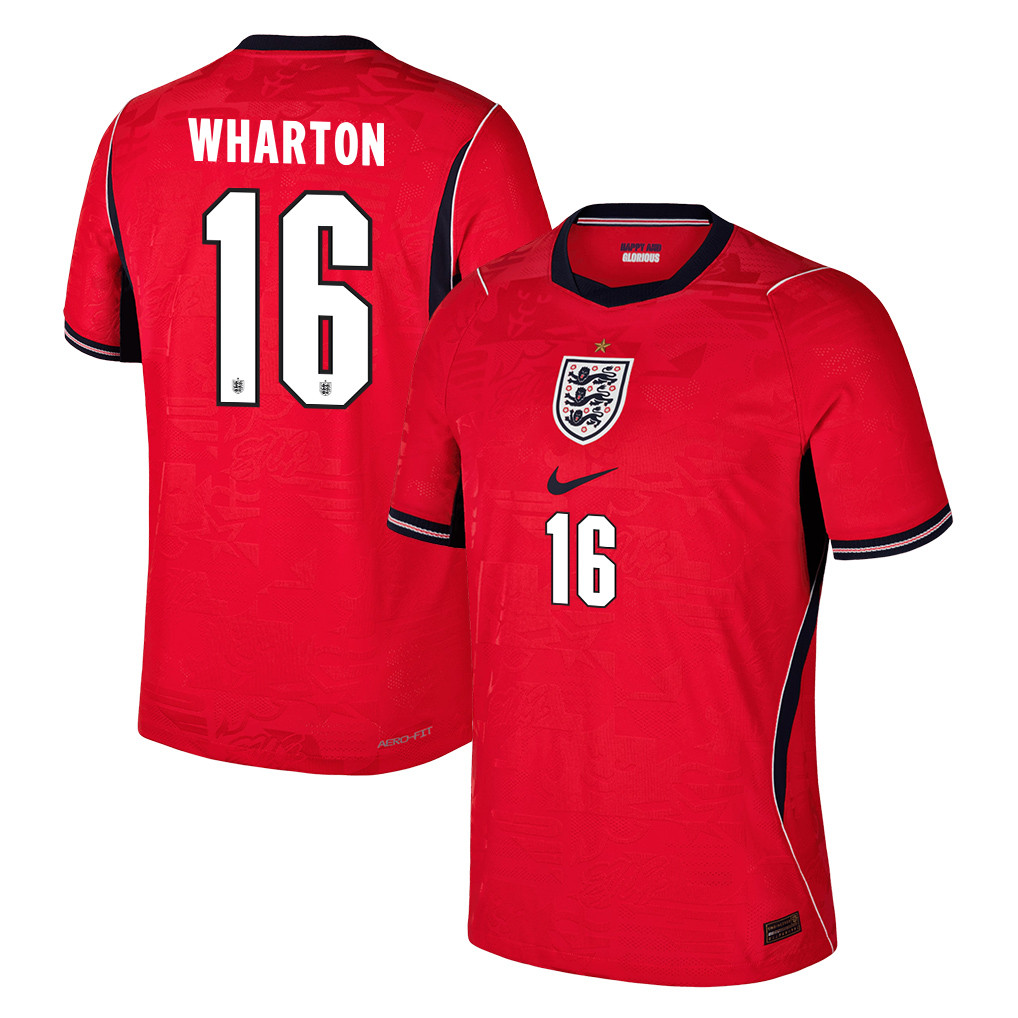 Adam Wharton 16 England National Team 2026 Away Jersey - Red, Men - Jersey Teams