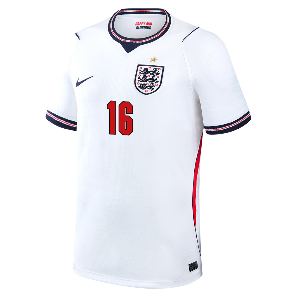 Adam Wharton 16 England National Team 2026 x World Cup Patch Home Jersey – White, Men – Jersey Teams
