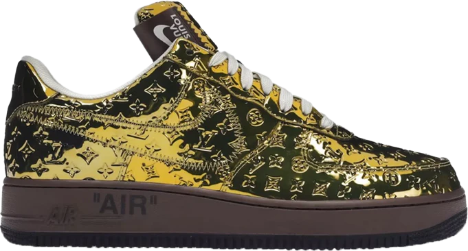 AF1 x OW by Virgil – Metallic Gold Black Customs
