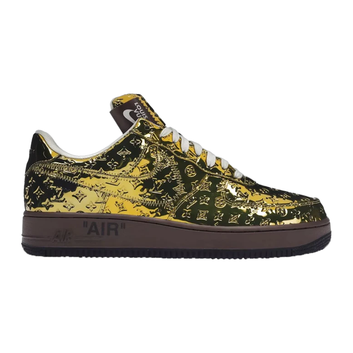 AF1 x OW by Virgil - Metallic Gold Black Customs