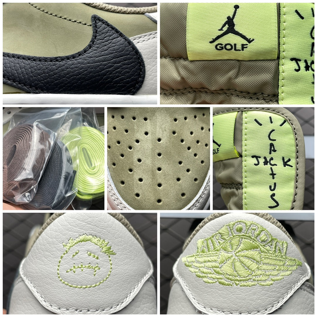 AJ1 Low Travis Scott Golf Neutral Olive