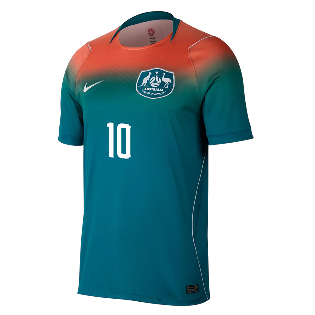 Ajdin Hrustić 10 Australia National Team 2026 Away Jersey - Teal, Men - Jersey Teams